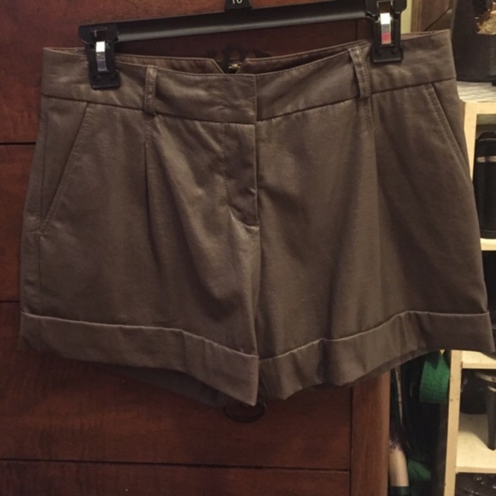 BCBG Maxazria faux leather shorts